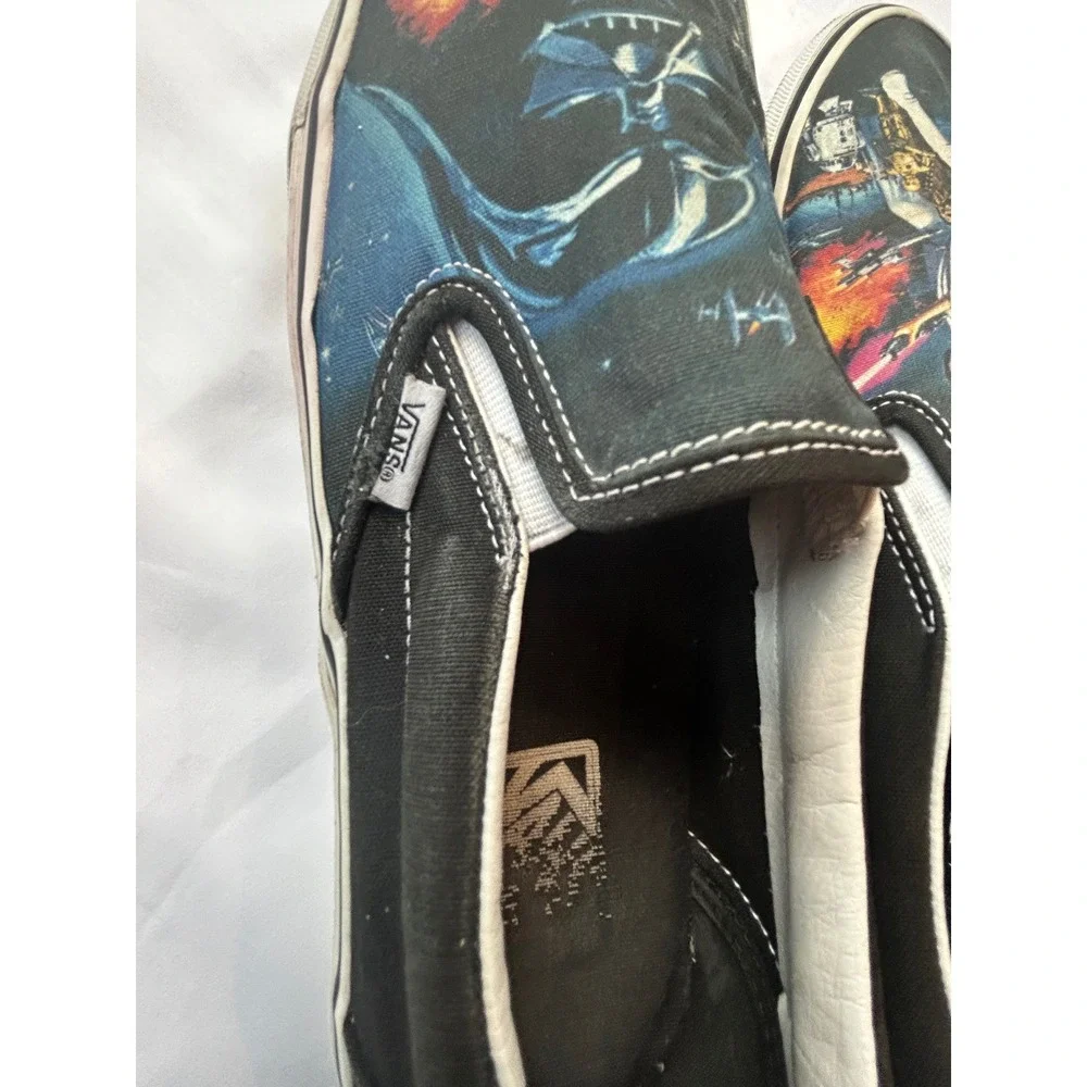 Vans Vintage Star Wars Slip On Mens 11 Black A New Hope Darth Vader Poster TC7H